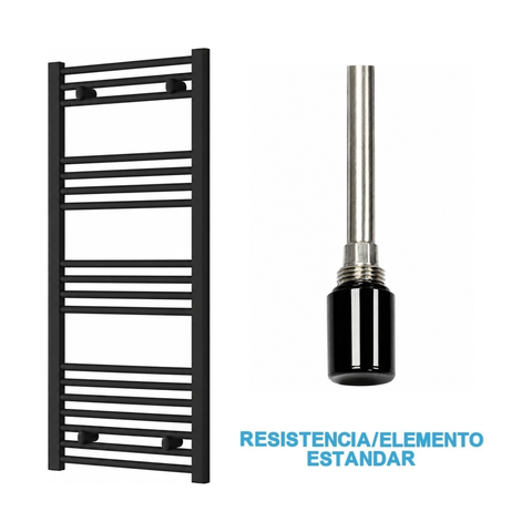Radiador Toallero Eléctrico Negro 500mm de Ancho · Precargado