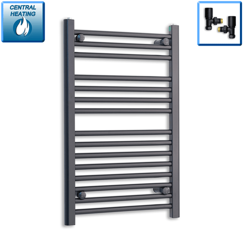 Radiador Toallero Negro 500mm de Ancho Calefacción Central