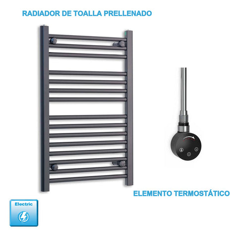 Radiador Toallero Eléctrico Negro 500mm Ancho - Precargado