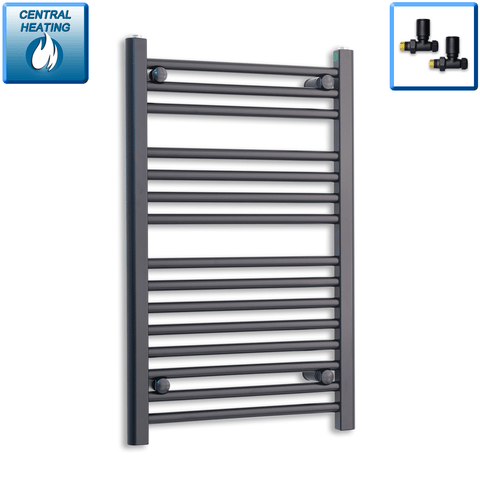 Radiador Toallero Negro 500mm de Ancho Calefacción Central