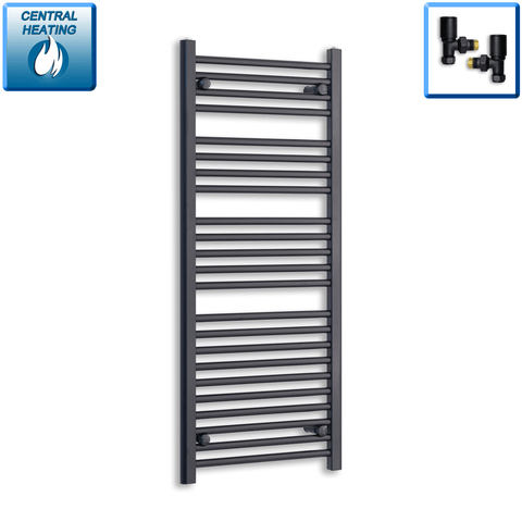 Radiador Toallero Negro 600mm de Ancho Calefacción Central