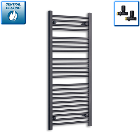 Radiador Toallero Negro 600mm de Ancho Calefacción Central