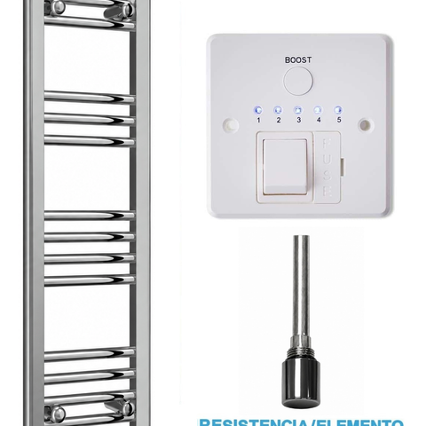Radiador Toallero Eléctrico Cromado 300mm de Ancho · Precargado
