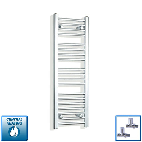 Radiador Toallero Cromado 300mm de Ancho Calefacción Central