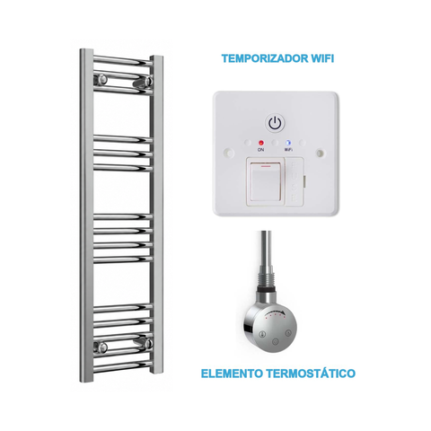 Radiador Toallero Eléctrico Cromado 300mm de Ancho · Precargado