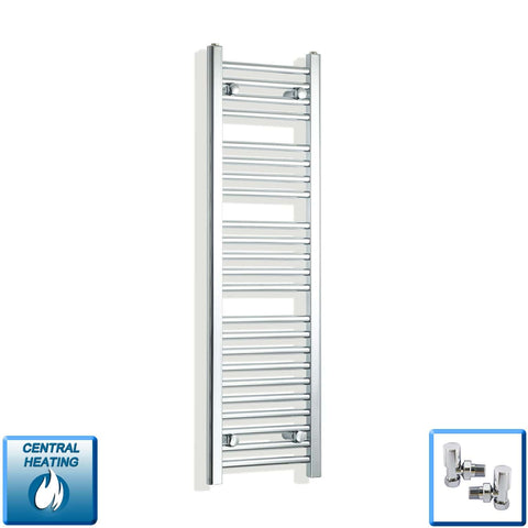 Radiador Toallero Cromado 300mm de Ancho Calefacción Central
