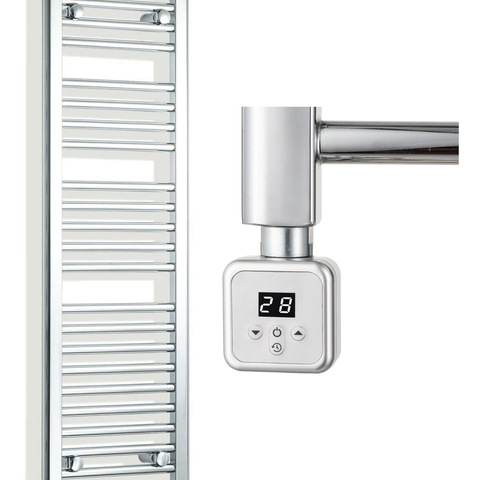 Radiador Toallero Eléctrico Cromado 300mm de Ancho · Precargado