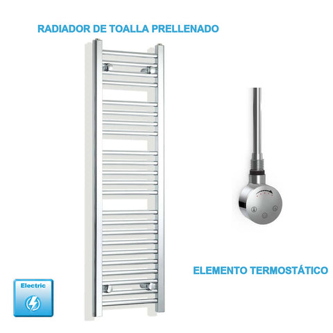 Radiador Toallero Eléctrico Cromado de 300 mm de Ancho