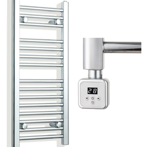 Radiador Toallero Eléctrico Cromado 300mm de Ancho · Precargado