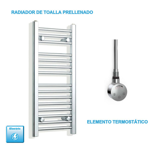 Radiador Toallero Eléctrico Cromado de 300 mm de Ancho