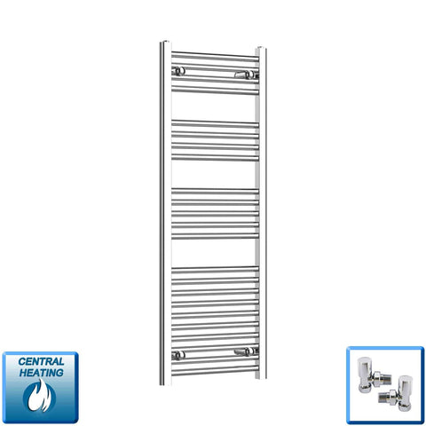Radiador Toallero Cromado 400mm de Ancho Calefacción Central
