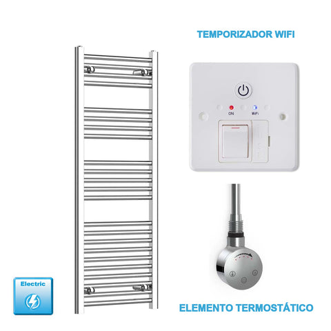Radiador Toallero Eléctrico Cromado de 400 mm de Ancho