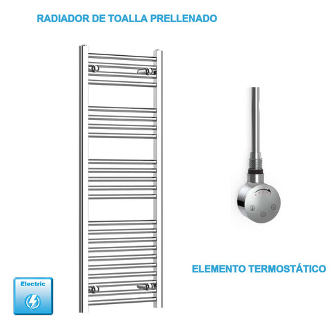 Radiador Toallero Eléctrico Cromado de 400 mm de Ancho