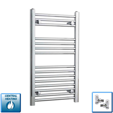 Radiador Toallero Cromado 400mm de Ancho Calefacción Central