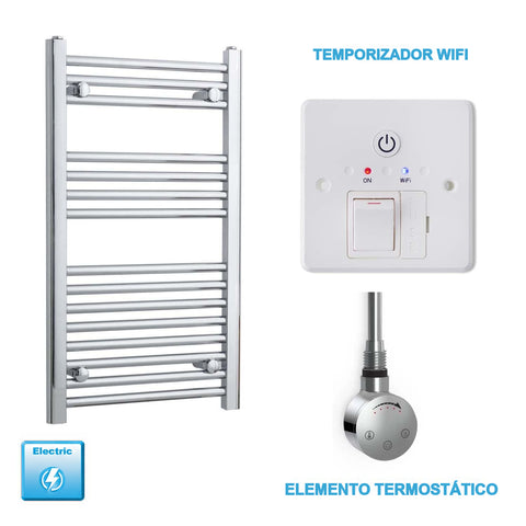 Radiador Toallero Eléctrico Cromado de 400 mm de Ancho