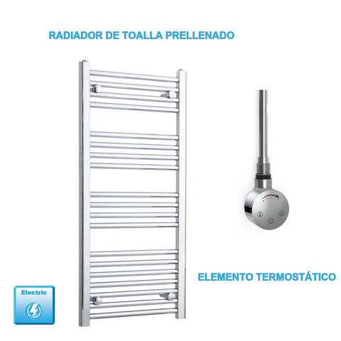 Radiador Toallero Eléctrico Cromado de 500 mm de Ancho