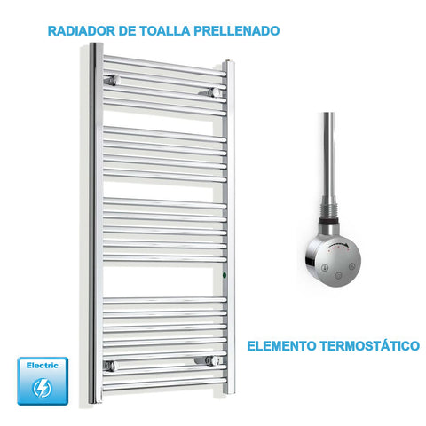 Radiador Toallero Eléctrico Cromado de 500 mm de Ancho