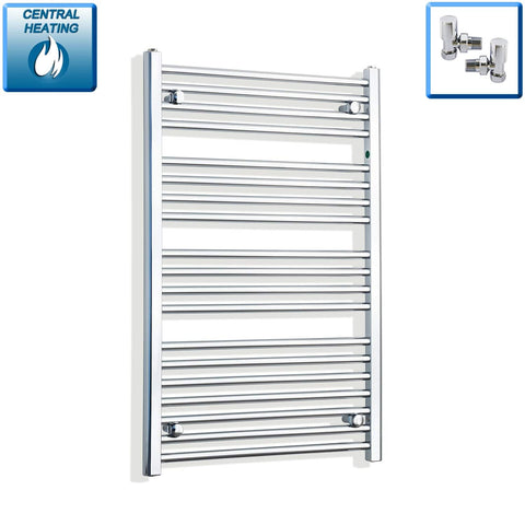 Radiador Toallero Cromado 600mm de Ancho Calefacción Central