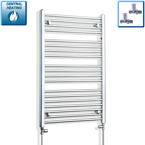 Radiador Toallero Cromado 600mm de Ancho Calefacción Central