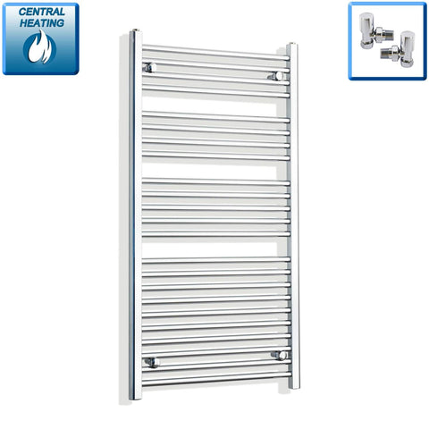Radiador Toallero Cromado 600mm de Ancho Calefacción Central