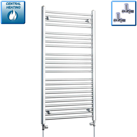 Radiador Toallero Cromado 600mm de Ancho Calefacción Central