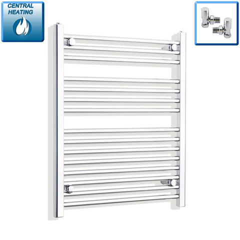 Radiador Toallero Cromado 600mm de Ancho Calefacción Central