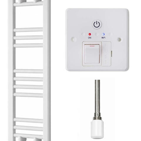 Radiador Toallero Eléctrico Blanco 300mm de Ancho · Precargado