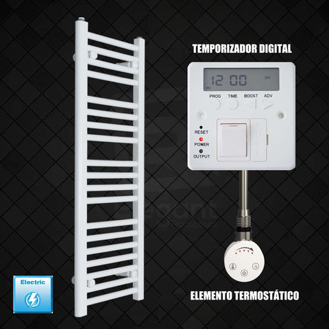 Radiador Toallero Eléctrico Blanco de 400 mm de Ancho