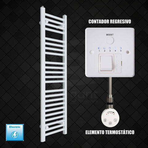 Radiador Toallero Eléctrico Blanco de 400 mm de Ancho