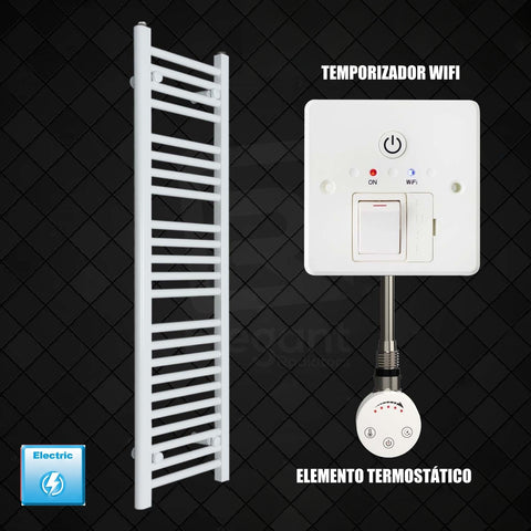 Radiador Toallero Eléctrico Blanco de 400 mm de Ancho