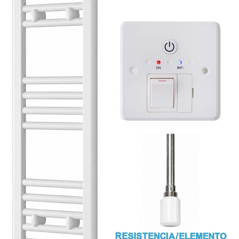 Radiador Toallero Eléctrico Blanco 300mm de Ancho · Precargado