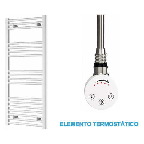 Radiador Toallero Eléctrico Blanco 500mm de Ancho · Precargado