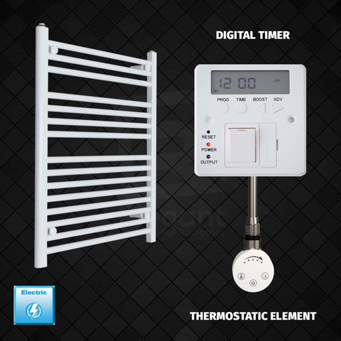 Radiador Toallero Eléctrico Blanco de 600 mm de Ancho