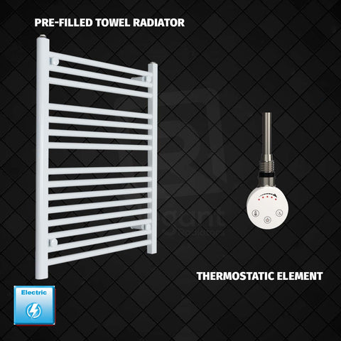 Radiador Toallero Eléctrico Blanco de 600 mm de Ancho