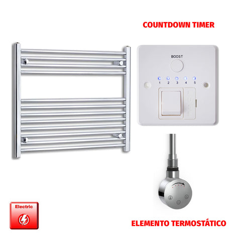 Radiador Toallero Eléctrico Cromado de 900 mm de Ancho