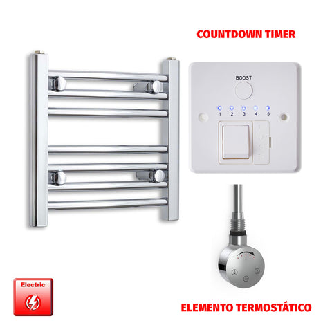 Radiador Toallero Eléctrico Cromado de 400 mm de Ancho