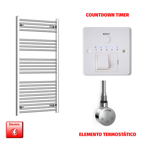 Radiador Toallero Eléctrico Cromado de 700 mm de Ancho