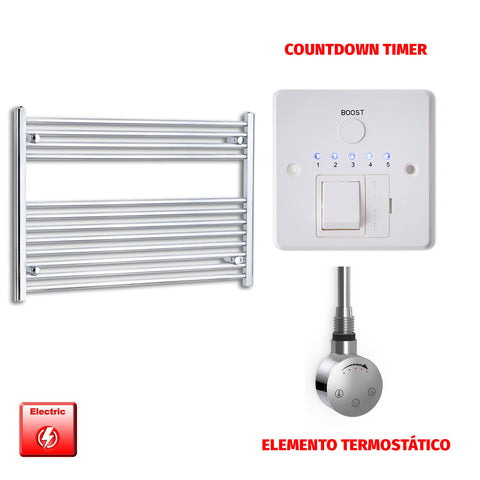 Radiador Toallero Eléctrico Cromado de 1200 mm de Ancho