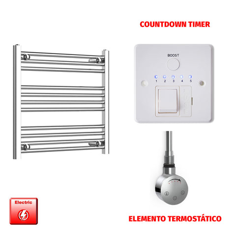 Radiador Toallero Eléctrico Cromado de 650 mm de Ancho