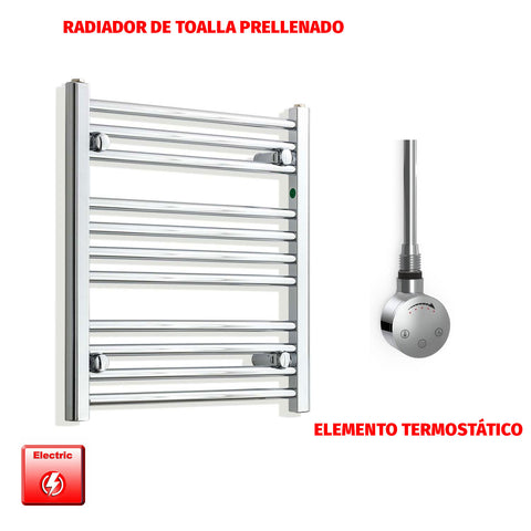 Radiador Toallero Eléctrico Cromado de 550 mm de Ancho