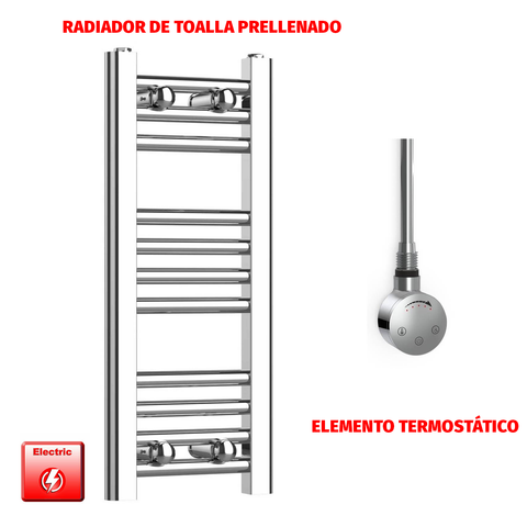 Radiador Toallero Eléctrico Cromado de 200 mm de Ancho