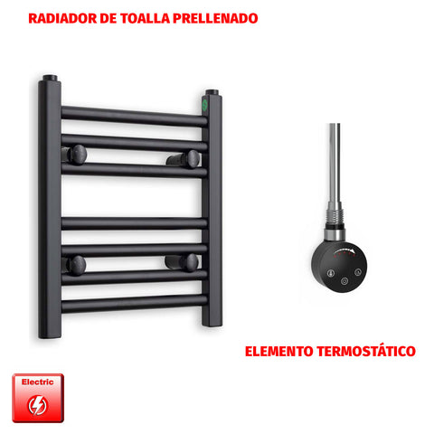 Radiador Toallero Eléctrico Negro 300 mm de Ancho (Precargado)