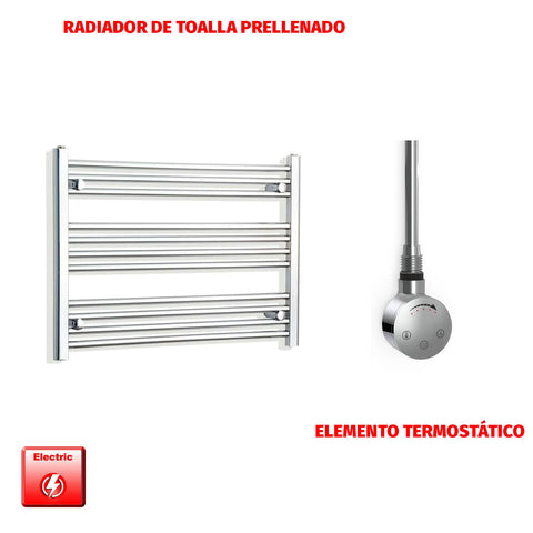 Radiador Toallero Eléctrico Cromado de 750 mm de Ancho