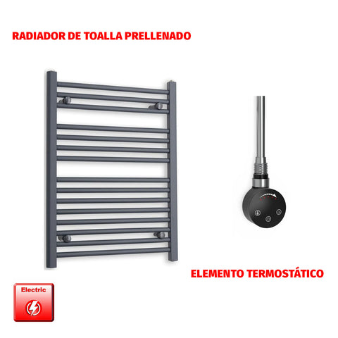 Radiador Toallero Eléctrico Anthracite 600mm Ancho - Precargado