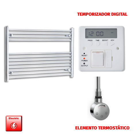 Radiador Toallero Eléctrico Cromado de 1000 mm de Ancho