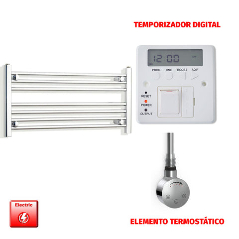 Radiador Toallero Eléctrico Cromado de 800 mm de Ancho