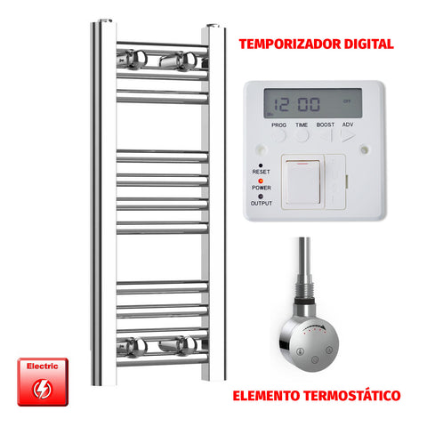 Radiador Toallero Eléctrico Cromado de 250 mm de Ancho