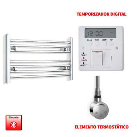 Radiador Toallero Eléctrico Cromado de 700 mm de Ancho