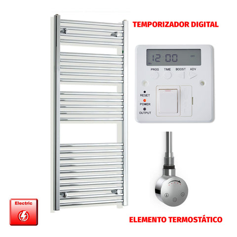 Radiador Toallero Eléctrico Cromado de 450 mm de Ancho