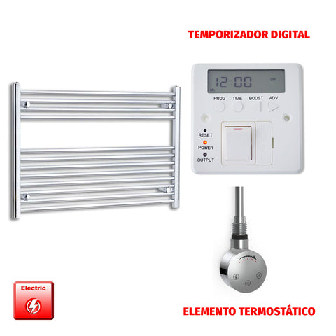 Radiador Toallero Eléctrico Cromado de 1200 mm de Ancho